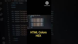HTML Colors HEX #tp #shorts #html #ff0000 #0000ff #backgroundcolour | TRENDING PAGE