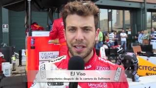 EJ Viso despues de la carrera de Baltimore