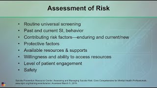 Suicide Risk Assessment