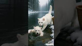 Cat Saves a Bear and Raises Him Like Her Own Baby#EmberSpark#Cat#InspirationalAnimalStories