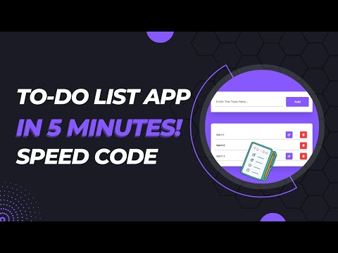 Speed code a TO-DO list Web App in 5 minutes!
