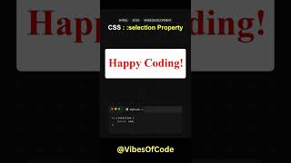 🎨 Master the CSS ::selection Trick | Web Dev Tip 💡
