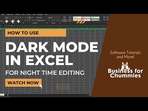 How to use Dark Mode in Excel for Night Time Editing