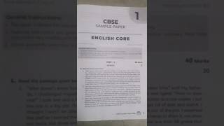 CBSE Sample Paper Of English Educart 🛒 #cbsesamplepaper #englishsamplepaper #educart #english