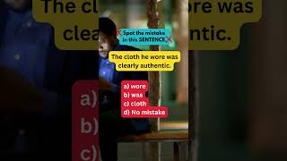 Spot The Mistake In This Sentence #english #englishquiz #learnenglish #englishgrammarquiz #shorts
