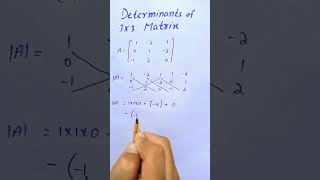 Determinants of 3x3 matrix #ytshorts #youtubeshorts #shorts #determinants #matrix