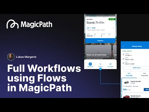Building End-to-end Workflows using Flows in MagicPath