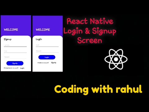 Login & Signup Screen in React native | React native tutorial