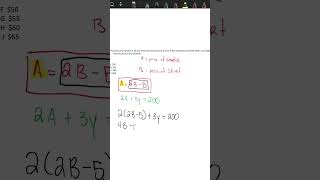 Price Problem Using System of Equations