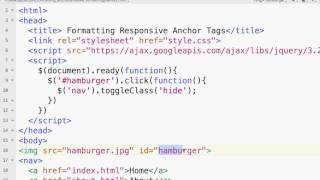 Web Design Basics: Responsive Nav: Hamburger, Pancake