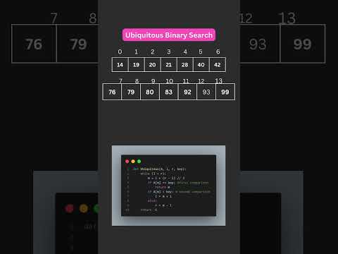 🔍 Ubiquitous Binary Search Explained in 60 Seconds! 🚀 | Master Search Algorithms