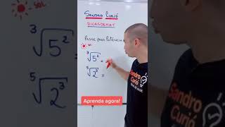 Como passar de raiz para potência | #shorts