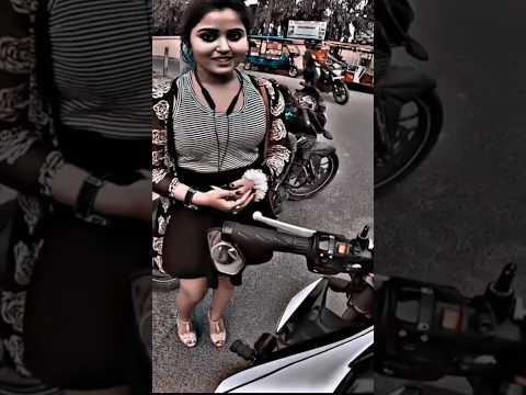 Cute girl purpose on road🔥 Kawasaki z900 #shorts #bike #rider #reaction #kawasaki