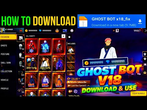 Free Fire Ghost Bot X18 & V18 🔥 Download Claim Explained | Diamond Reality | KT Gamerz