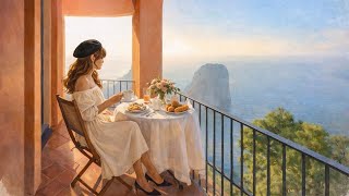 Slow Morning Piano • Ocean Waves & Birds for a Calm Start