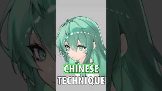 How to *actually* paint hair using the secret Chinese technique #shorts #arttutorial #art #painting