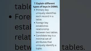VTU DBMS (BCS403) | Top 10 Repeated 2-3 Mark Questions | Exam Quick Revision 📚