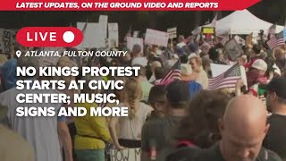 LIVE: No Kings protest kicks off in Atlanta: Ground coverage, speeches, signs and more