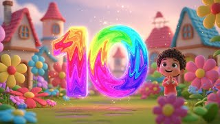 Rainbow Counting Adventure 🌈🔢 Fun Counting Song | Learn Numbers for Kids