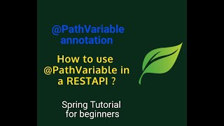 Spring Boot tutorials | Spring boot full  course -  How to use @PathVariable annotation in REST API?