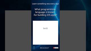 What programming language is known for building iOS apps? #TechTrivia #CodingFacts #AppDevelopment
