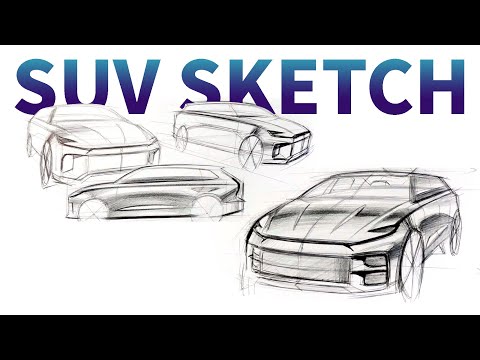 car design sketch  - SUV proportion [SUV 비례로 자동차 그리기]