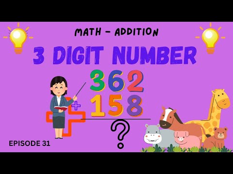 ADD 3 DIGIT NUMBERS EASILY EP 31 #education #mathproblems #school #mathforkids