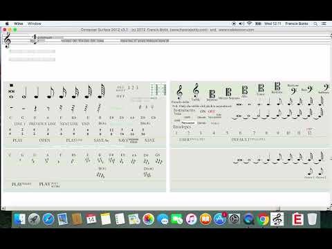 2022.Composer Surface on (Intel CPU Mac) with Mac OS X EI Capitan Version 10.11.4, and Wine emulator