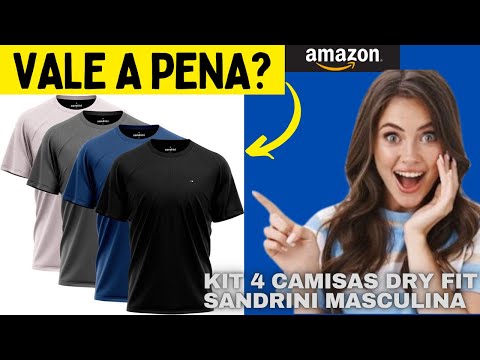 Kit 4 Camisas Dry fit Sandrini Masculina
