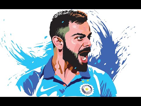 Python Turtle Graphics - 24 ||  King Kohli || Art by Code #shorts