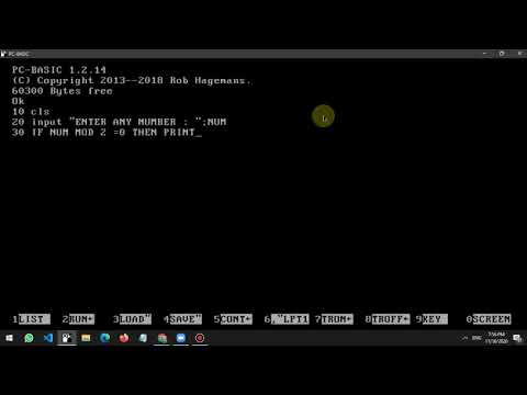 IF THEN ELSE STATEMENT IN GWBASIC