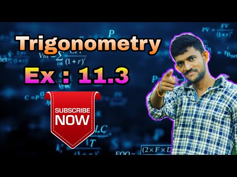 10th trigonometry exercise 11.3#trigonometryclass10 #hometuition #MATHEMATICSTELUGU #10th