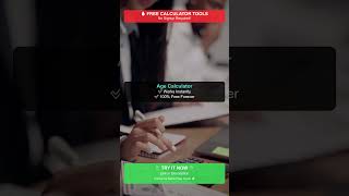 Age Calculator - Free Calculator Tools Tool #freeonlinetools #tech #quicktoolify