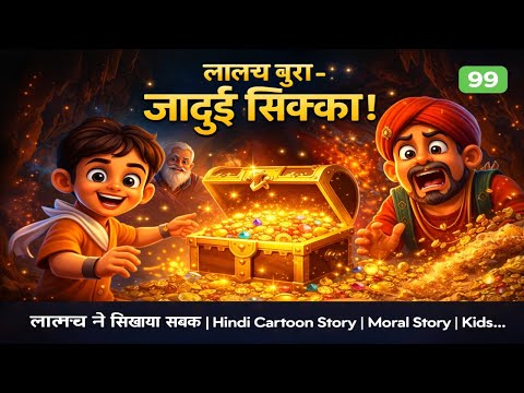 लालच ने सिखाया सबक | Hindi Cartoon Story | Moral Story | Kids Animation