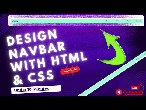 Create a Modern Navbar with Just HTML and CSS