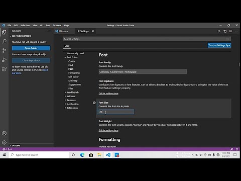 How to Change Font Size in Visual Studio code // increase font size in visual studio code