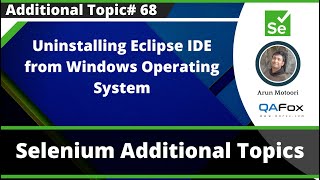 Uninstalling Eclipse IDE (Windows Operating System)
