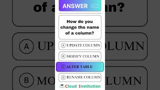 SQL Interview Question | How do you change the name of a column?