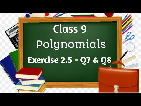 Class 9 Polynomials Exercise 2.5 Q7 and Q8 | Class 9 Maths Chapter 2 | Study Mantra |