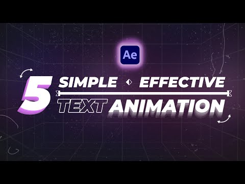 5 Simple Text Animations in After Effects | FREE PROJECT FILE