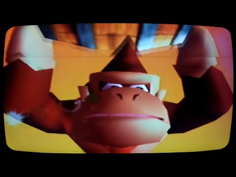 Donkey Kong 64 DK RAP and Rambi Arena officially captured on a CRT and Nintendo 64