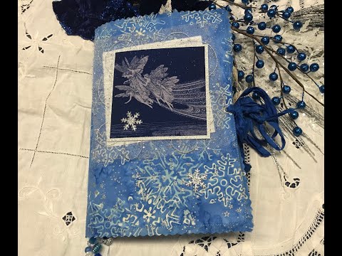 Fairy/Snow themed mixed media/junk/art journal