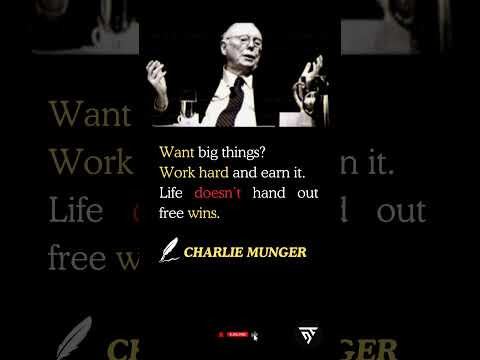Charlie Munger: Work Hard for Big Wins 💪 #Motivation