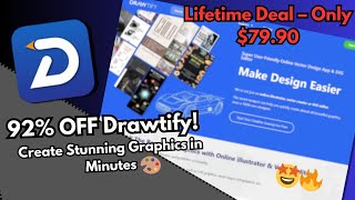 92% OFF Drawtify-Ultimate Online Illustrator & Vector Design Tool Review | Create Pro Graphics Fast