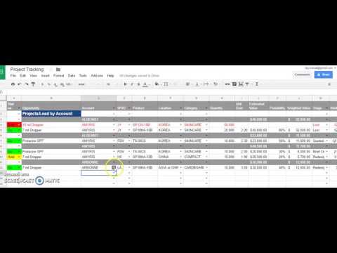 Google Spreadsheet - Project Tracking Template #ProjectManagement #ProjectTracking