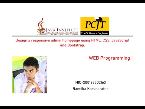 41 | Design a responsive admin homepage using HTML, CSS, JavaScript and Bootstrap