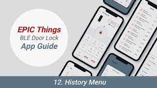 EPIC Things BLE App Guide | 12. History Menu