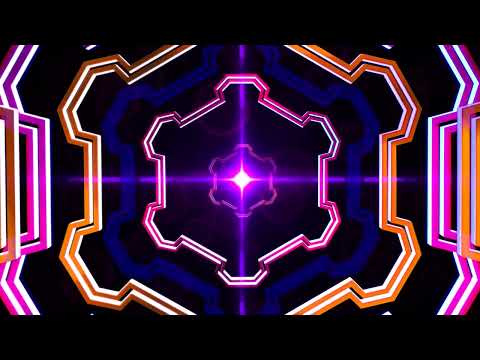 4K Abstract 3D Neon Light Tunnel Art Motion Background    VJ Loops    Free Motion Video