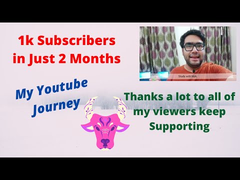 Study with Myk  1000 Subscribers in Just 2 Months | Thanks a Lot Guys | Keep Giving Love and Support