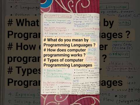 What is Programming Language ? l Computer Language hierarchy l Types of Programming Languages